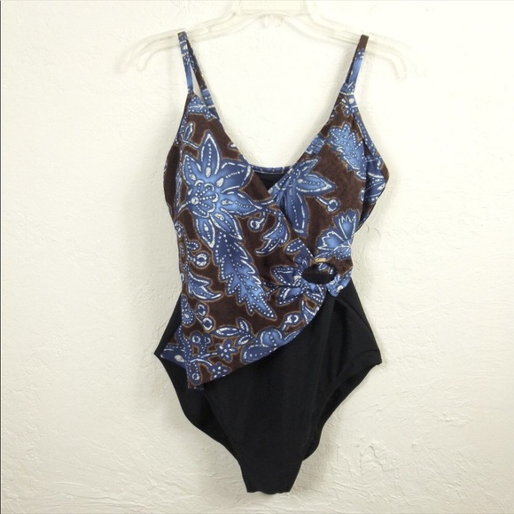 Blue Floral Swimsuit - Picture 2 of 11